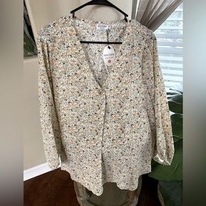 Floral Blouse, brand new size XL